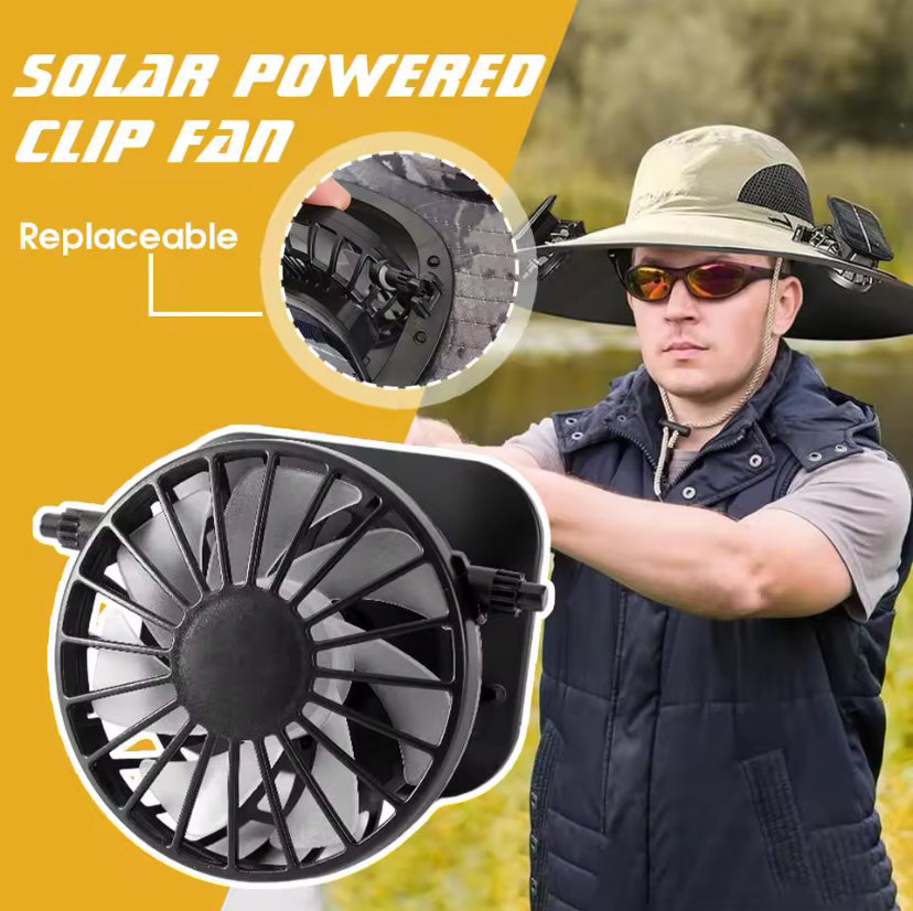 Solar Powered Hat with Fan