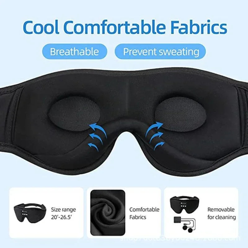 3D Eye Mask Music Play Sleeping Headphones