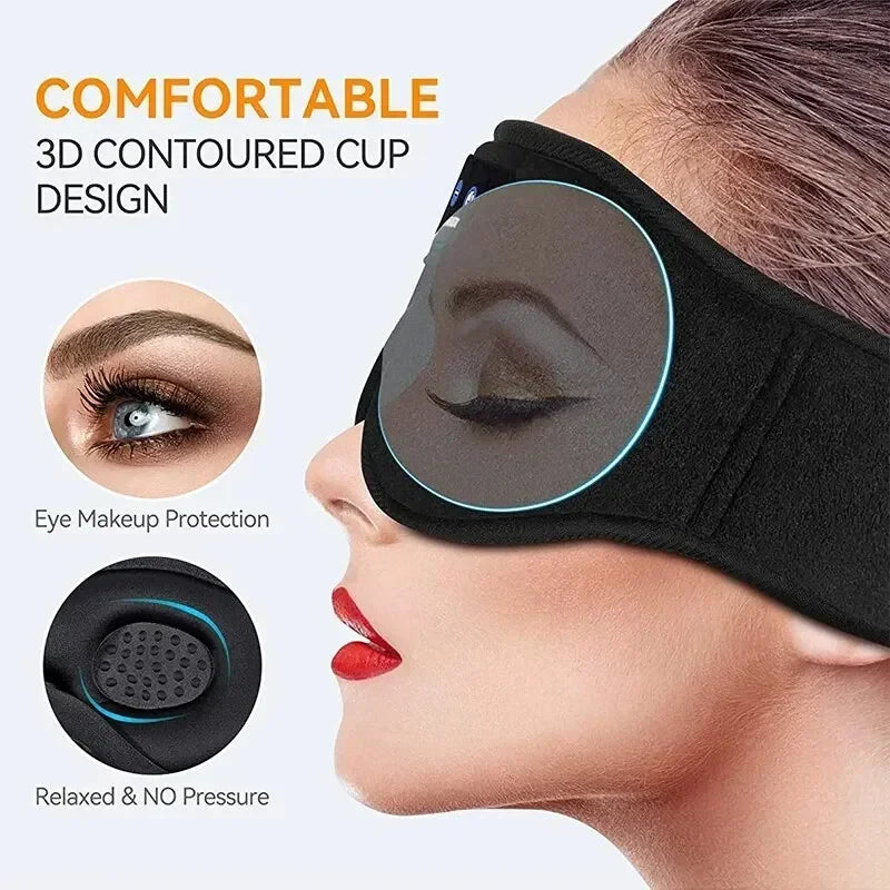 3D Eye Mask Music Play Sleeping Headphones