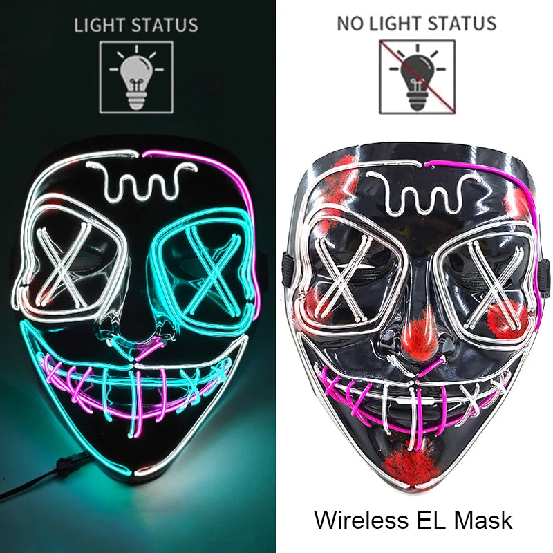 Neon LED Purge Mask Glow