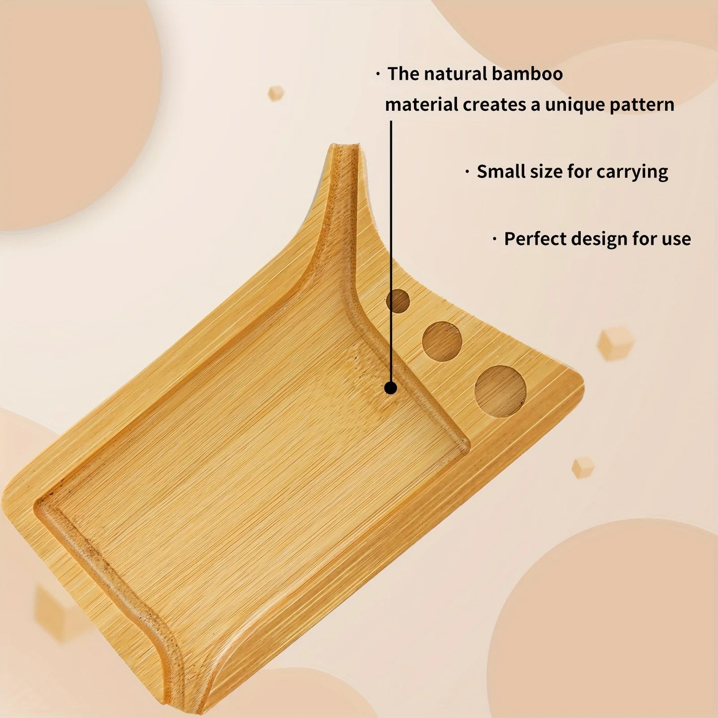 Bamboo Wood Herb Tobacco Rolling Tray with Funnel Tool Loader Cones