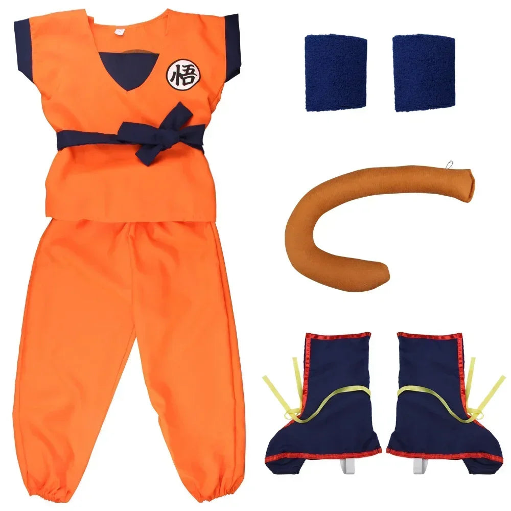 Son Goku Costumes Suit and wig