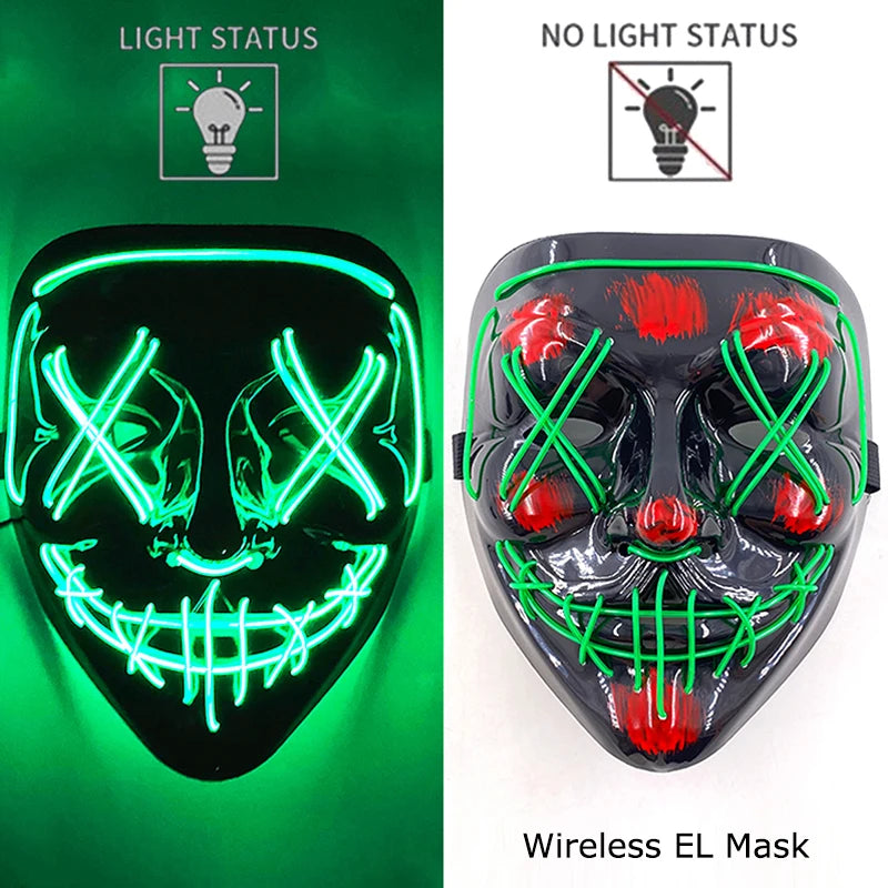 Neon LED Purge Mask Glow