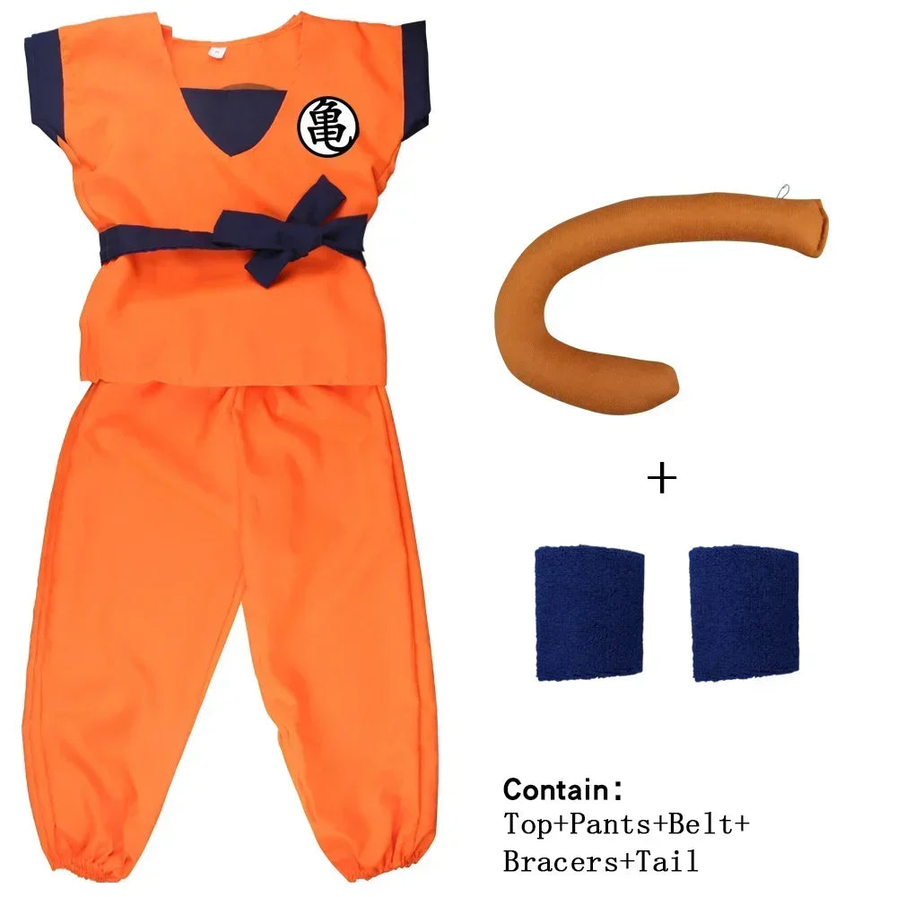 Son Goku Costumes Suit and wig