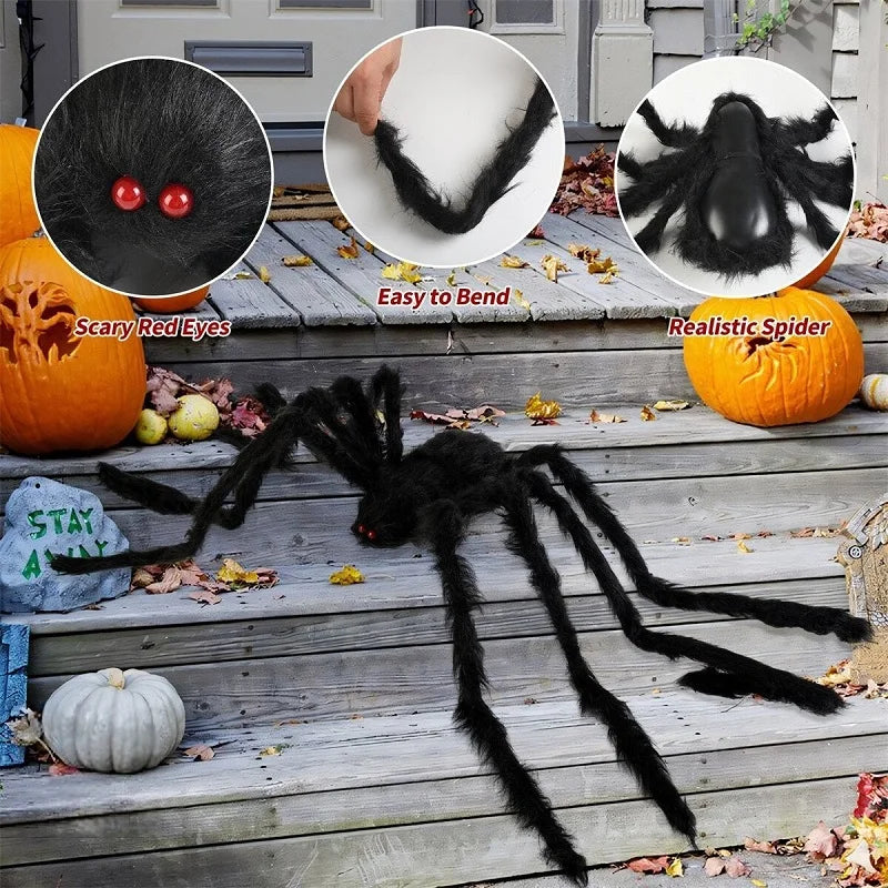 Giant Black Spider Decoration
