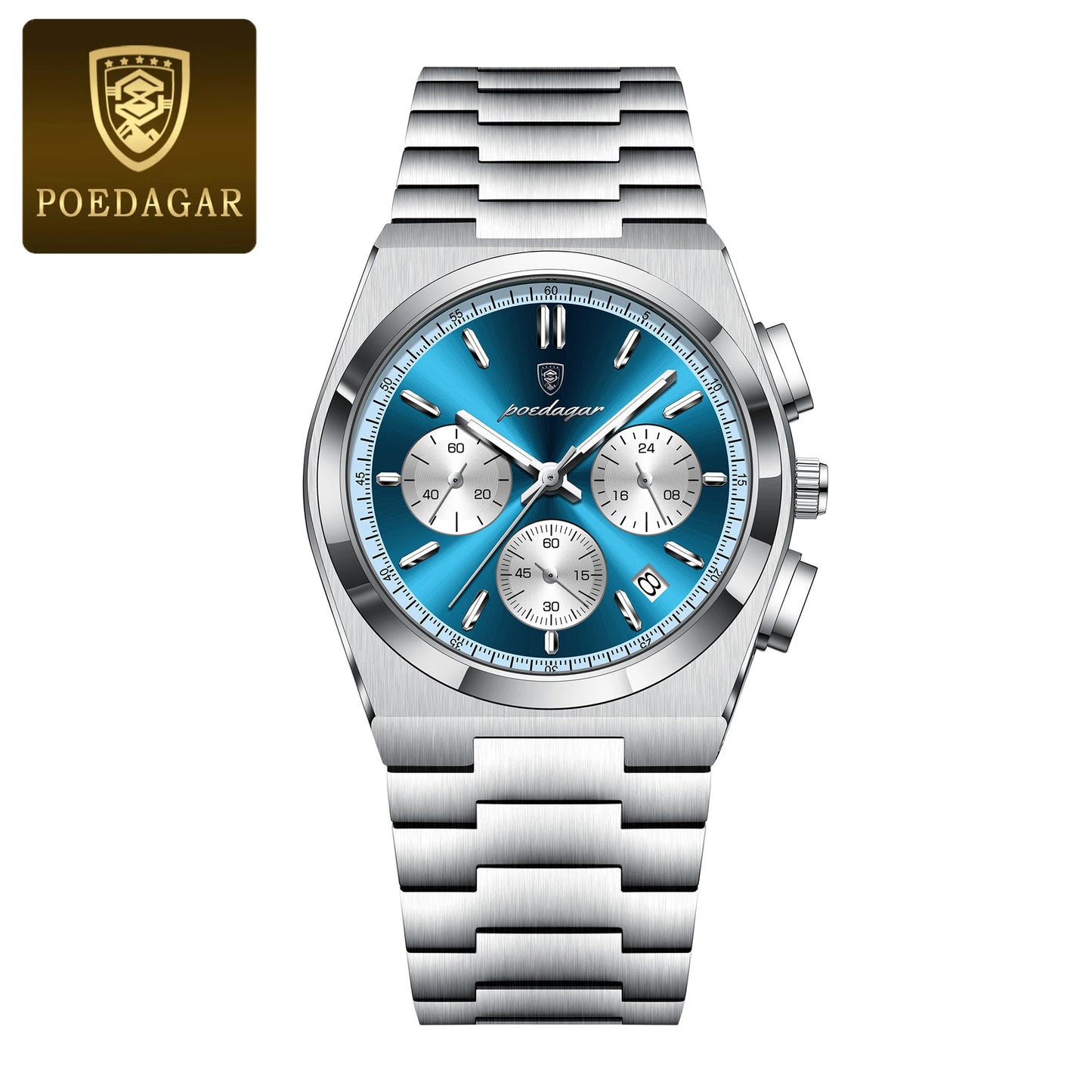 POEDAGAR Luxury Man Quartz Watch Waterproof