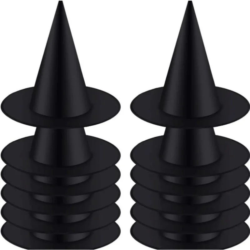 Halloween Black White Witch Cap