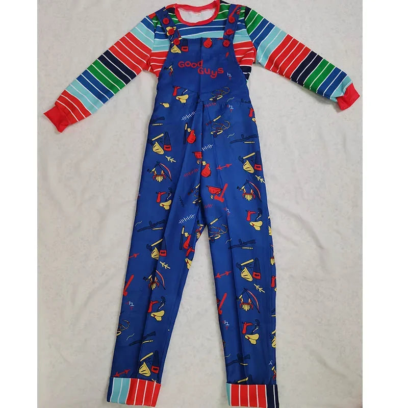 Chucky Halloween Costume - Jumpsuit with Striped Shirt | Oveni