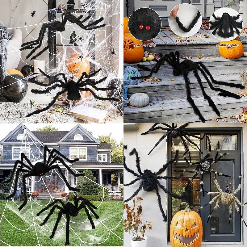 Giant Black Spider Decoration