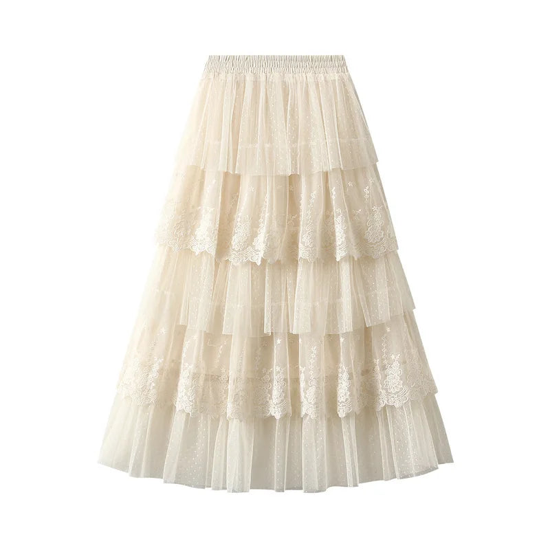 Women's High Waisted Skirt - Slimming Sand Fold Skirt | Oveni