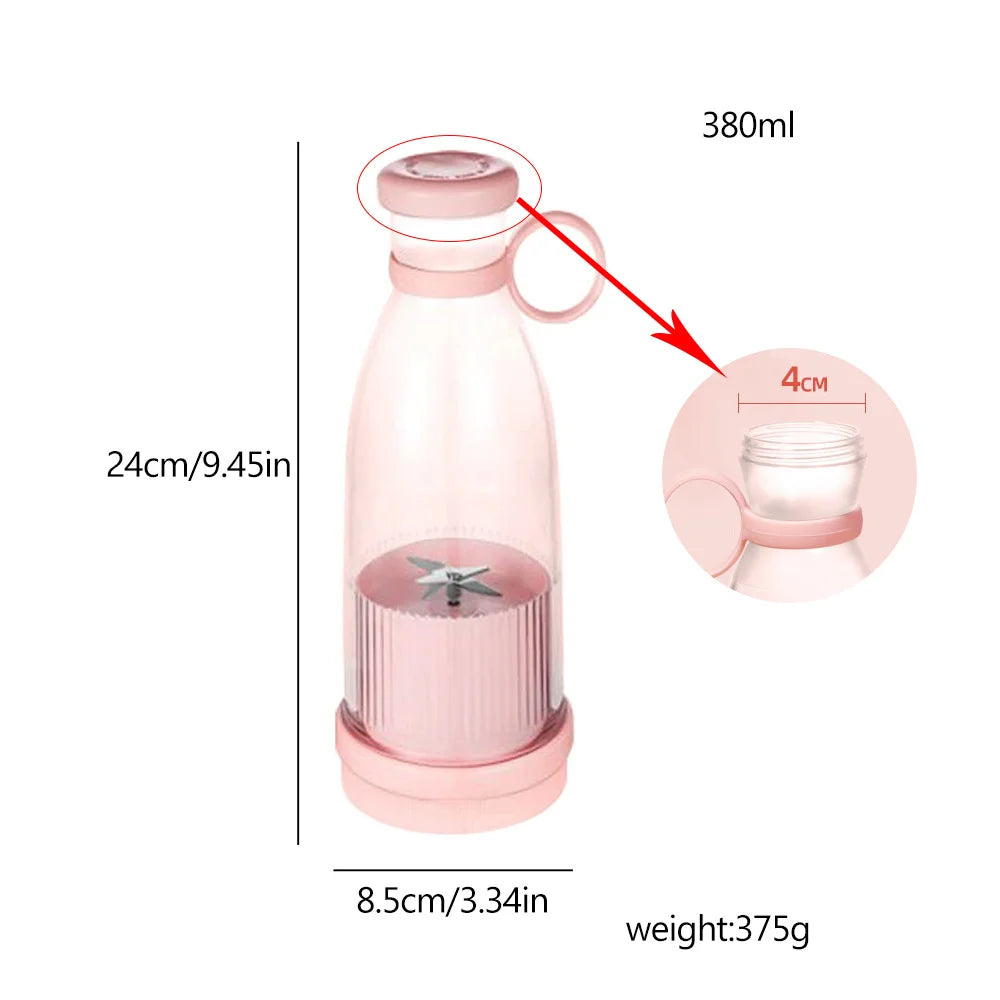 Rechargeable Mixers Fresh Fruit Juicers Blue/Pink Usb