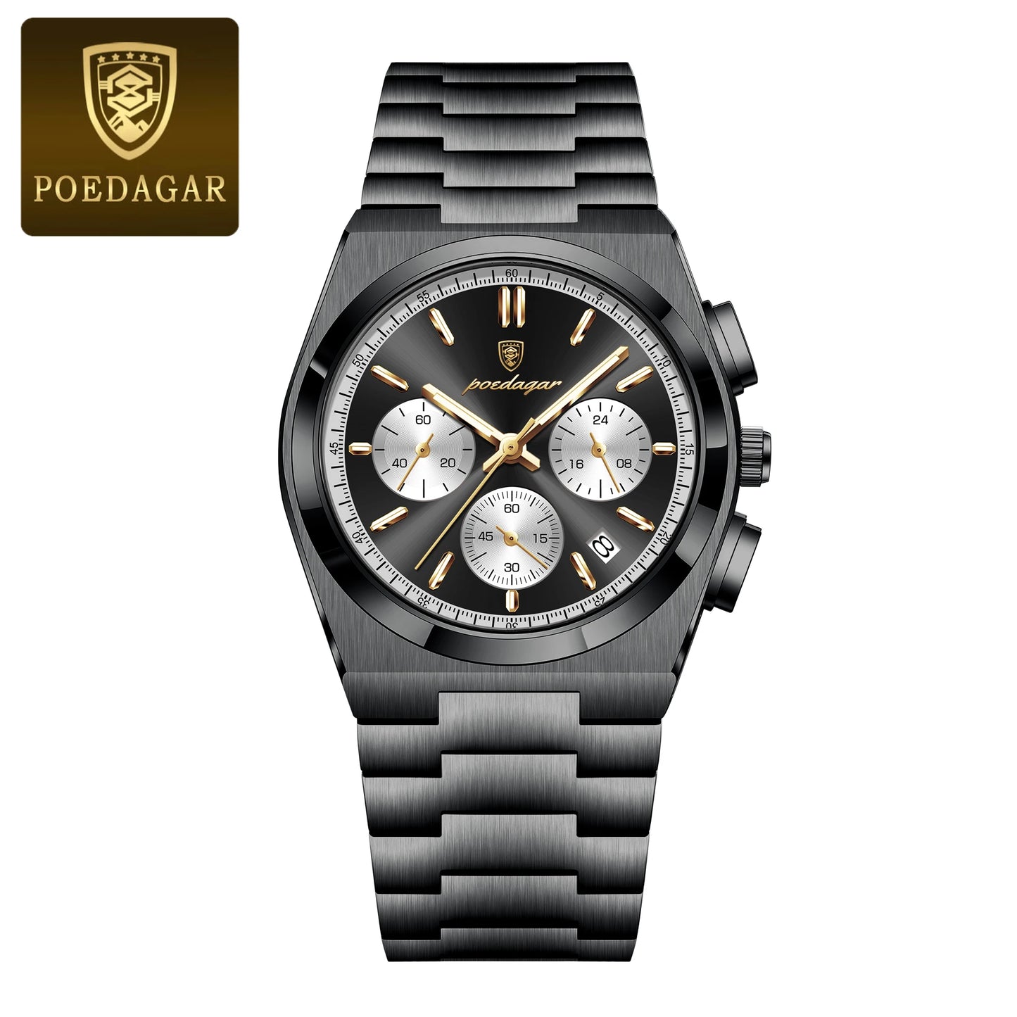 POEDAGAR Luxury Man Quartz Watch Waterproof