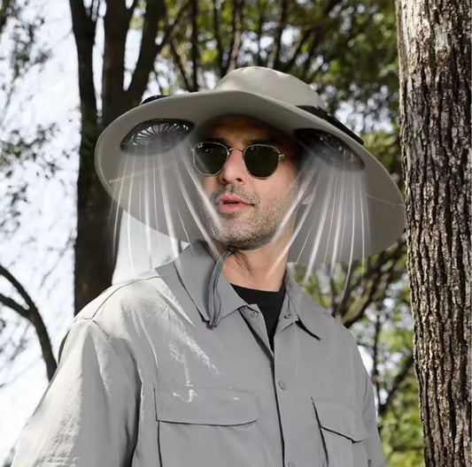 Solar Powered Hat with Fan