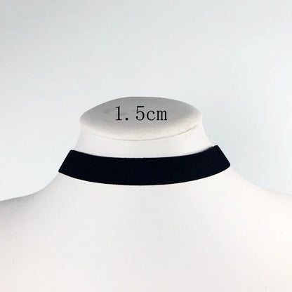 Soft Black Velvet Choker Necklace