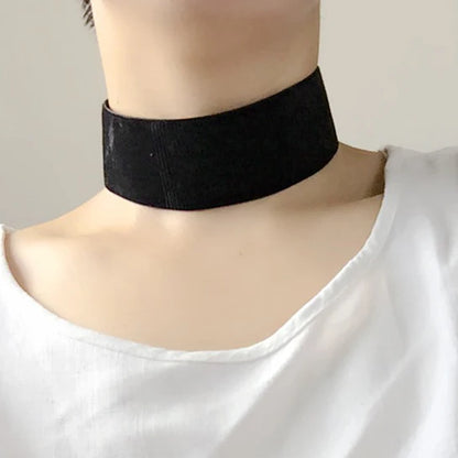 Soft Black Velvet Choker Necklace