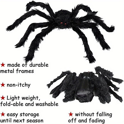 Giant Black Spider Decoration