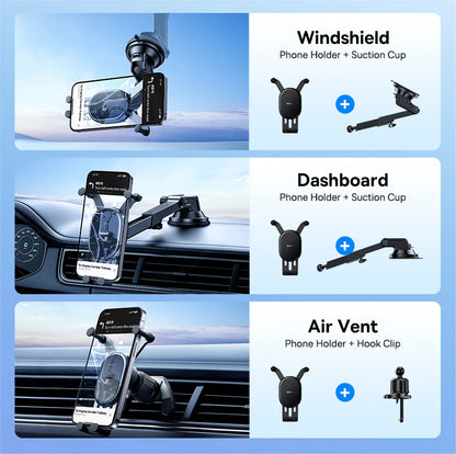 Baseus 15W Wireless Charger Car Phone Holder for iPhone