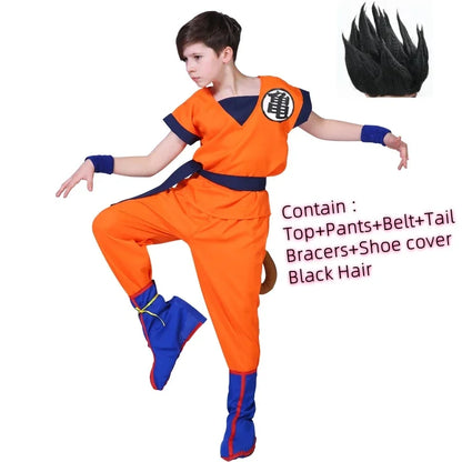Son Goku Costumes Suit and wig