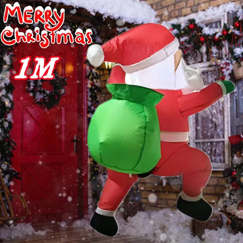 2025 Christmas Glowing Inflatables Santa Claus Riding