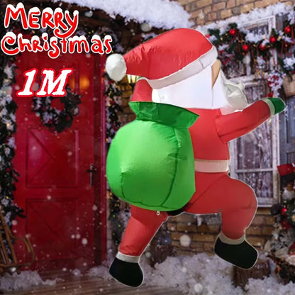 2025 Christmas Glowing Inflatables Santa Claus Riding