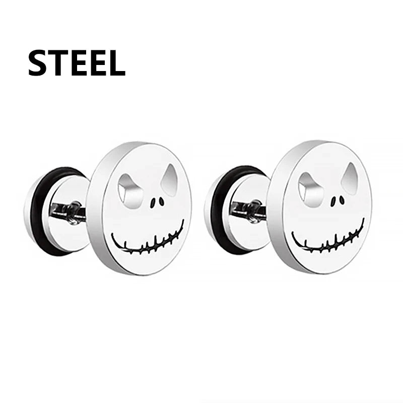 Stud Earrings Halloween Pumpkin Head Earrings