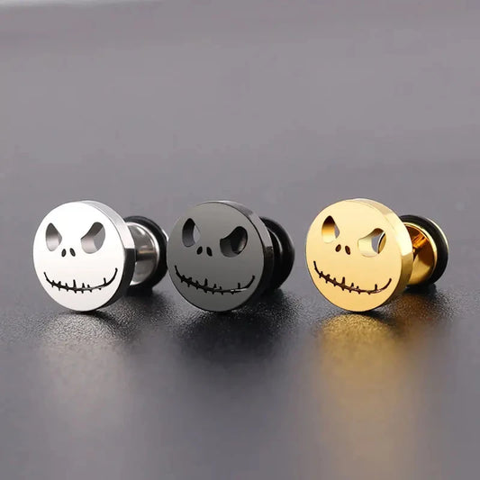 Stud Earrings Halloween Pumpkin Head Earrings