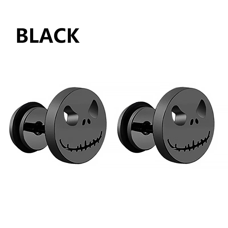 Stud Earrings Halloween Pumpkin Head Earrings