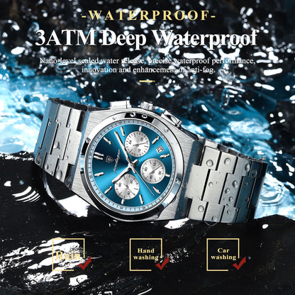 POEDAGAR Luxury Man Quartz Watch Waterproof