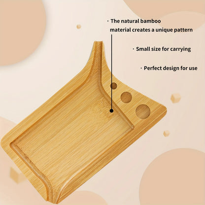 Bamboo Wood Herb Tobacco Rolling Tray with Funnel Tool Loader Cones
