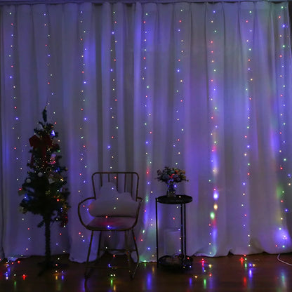 3M/6M LED Garland Curtain Lights 8 Modes USB