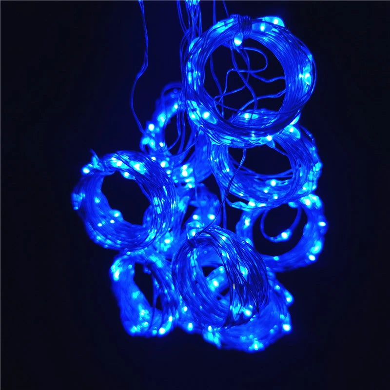 3M/6M LED Garland Curtain Lights 8 Modes USB
