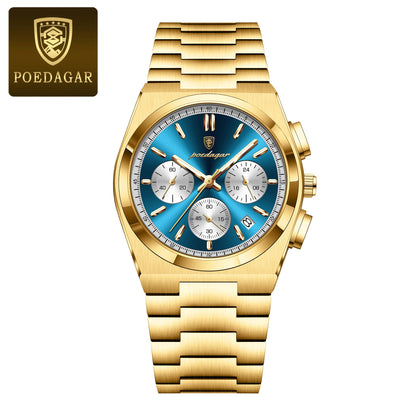POEDAGAR Luxury Man Quartz Watch Waterproof