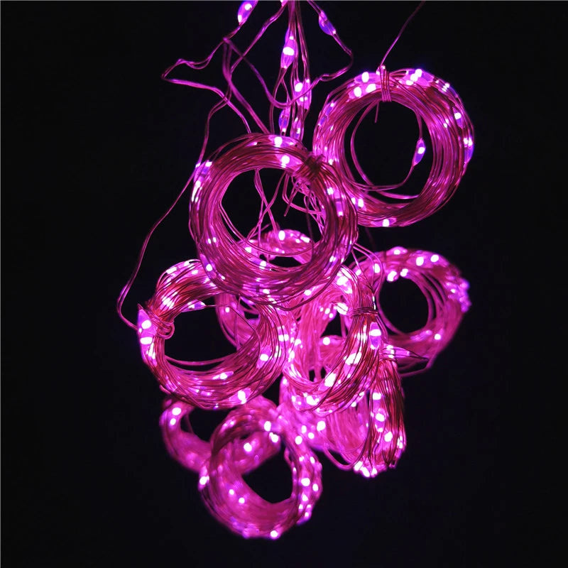 3M/6M LED Garland Curtain Lights 8 Modes USB