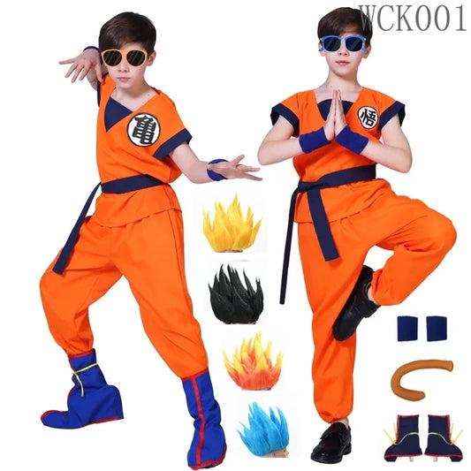 Son Goku Costumes Suit and wig