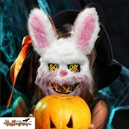 LED Light Halloween furry Face Mask
