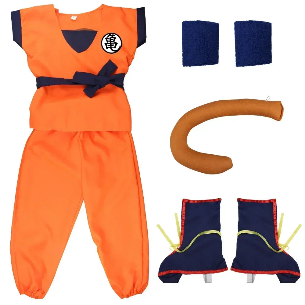 Son Goku Costumes Suit and wig