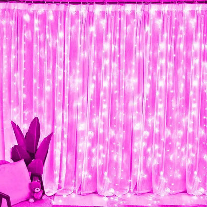 3M/6M LED Garland Curtain Lights 8 Modes USB