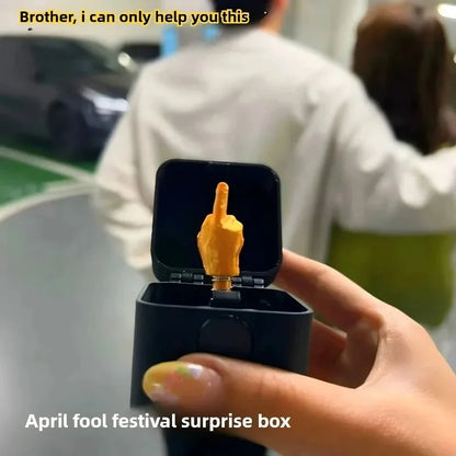 Middle Finger in Box -Gag Gift