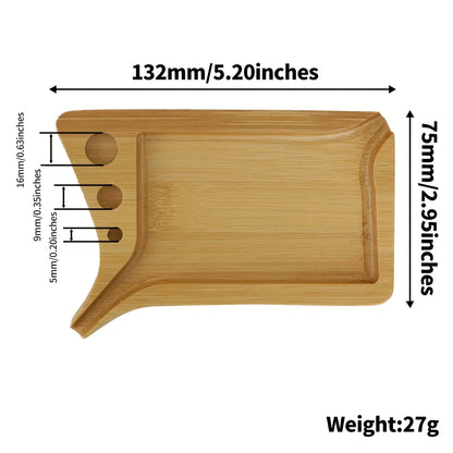 Bamboo Wood Herb Tobacco Rolling Tray with Funnel Tool Loader Cones