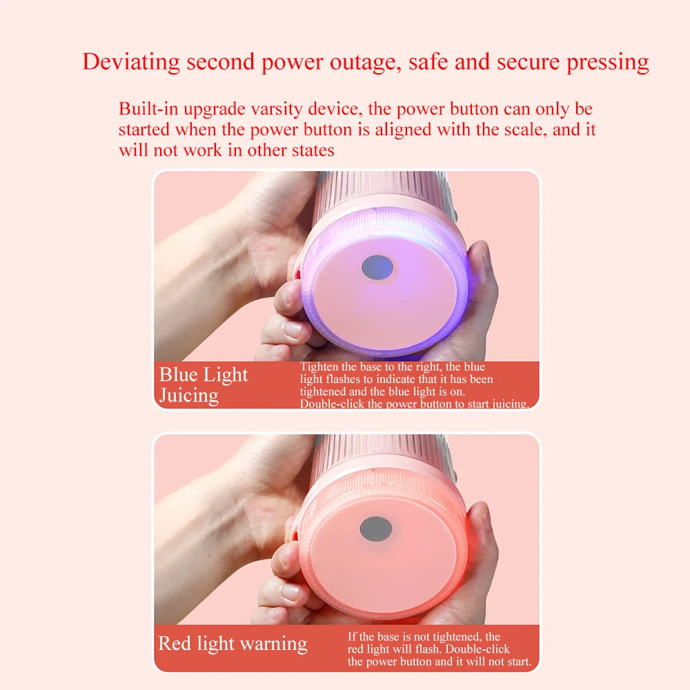 Rechargeable Mixers Fresh Fruit Juicers Blue/Pink Usb