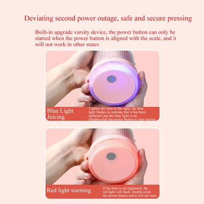 Rechargeable Mixers Fresh Fruit Juicers Blue/Pink Usb