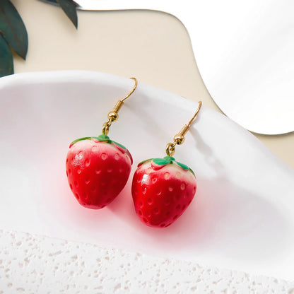 Strawberry Flower Drop Earrings