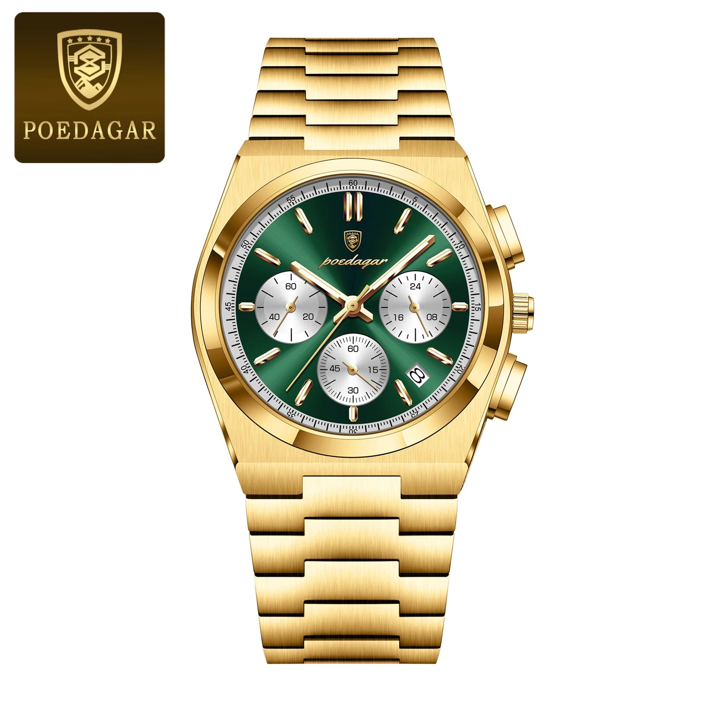 POEDAGAR Luxury Man Quartz Watch Waterproof