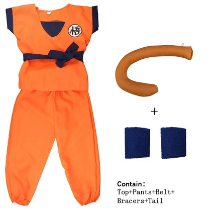 Son Goku Costumes Suit and wig