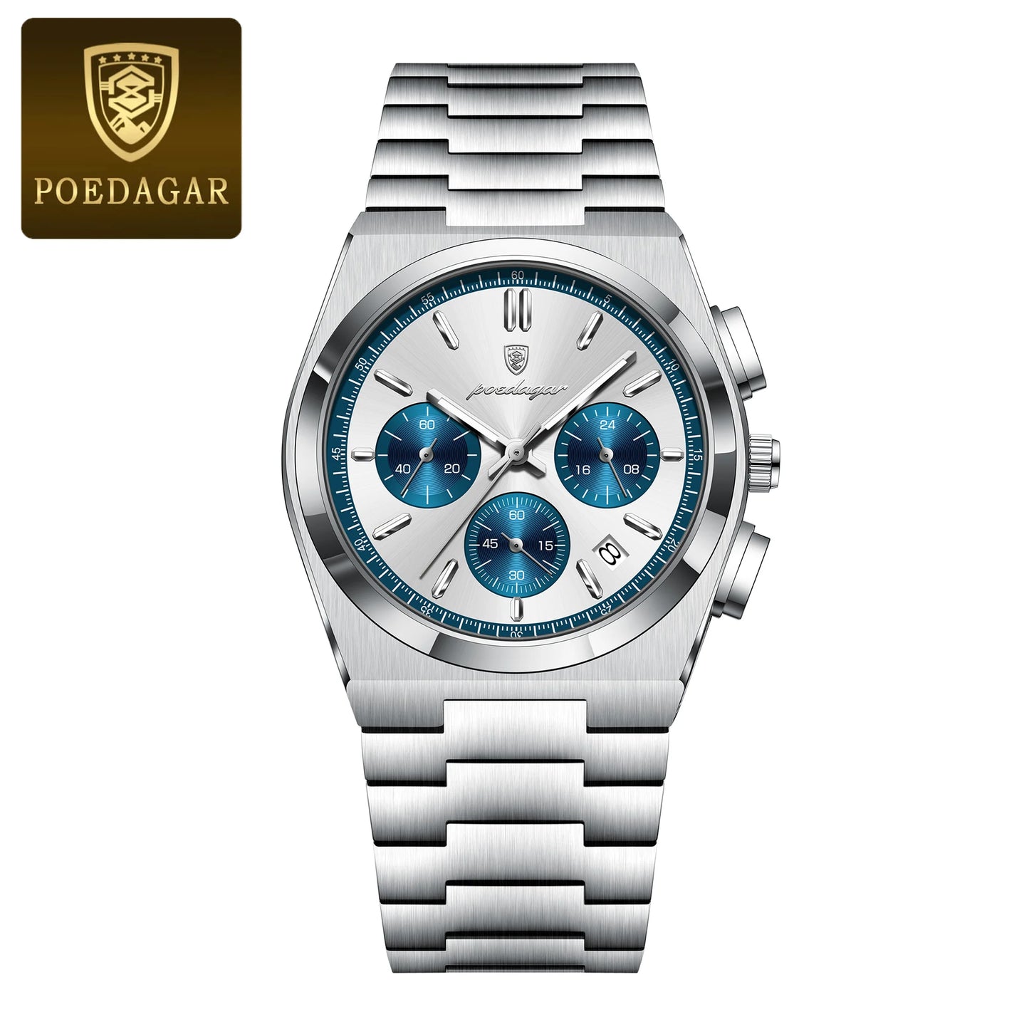POEDAGAR Luxury Man Quartz Watch Waterproof