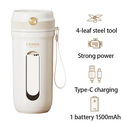 4/10 Blades Electric Portable Blender 350ML Juicer