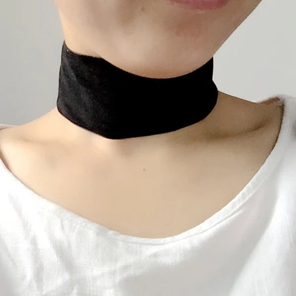 Soft Black Velvet Choker Necklace
