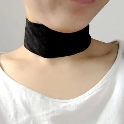Soft Black Velvet Choker Necklace