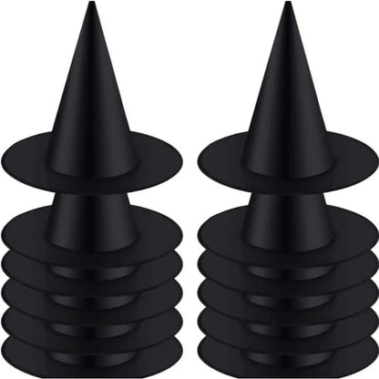 Halloween Black White Witch Cap