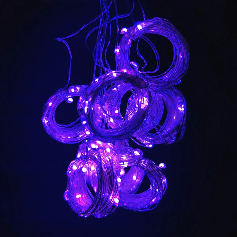 3M/6M LED Garland Curtain Lights 8 Modes USB